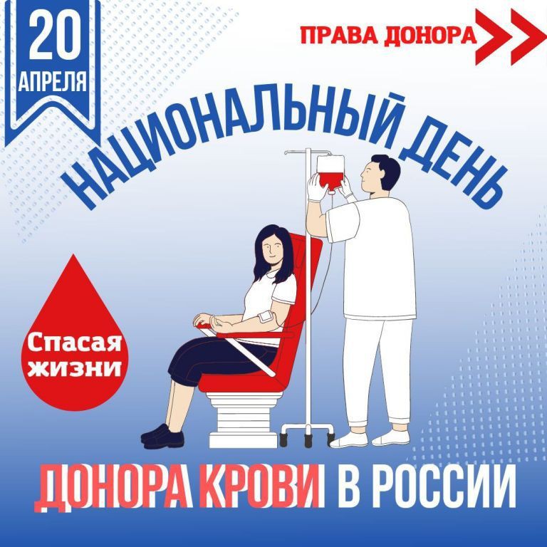 15.04 - 21.04 Неделя популяризации донорства крови.