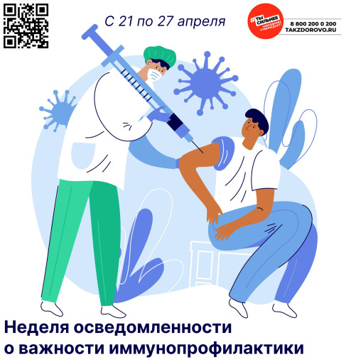 21.04.25 - 27.04.25 Неделя осведомленности о важности иммунопрофилактики (в честь Всемирной недели иммунизации.